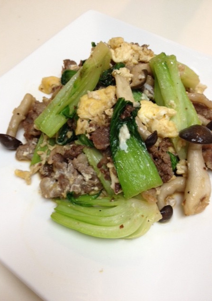 青梗菜と牛肉の炒め物-レシピのメイン写真
