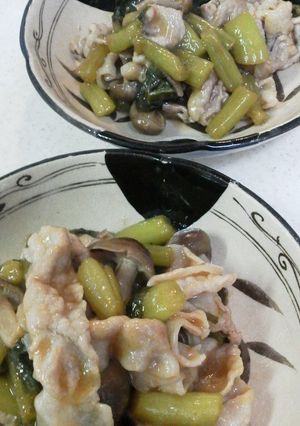 野沢菜ブタ炒め-レシピのメイン写真
