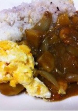 卵焼き乗せ海鮮カレー-レシピのメイン写真