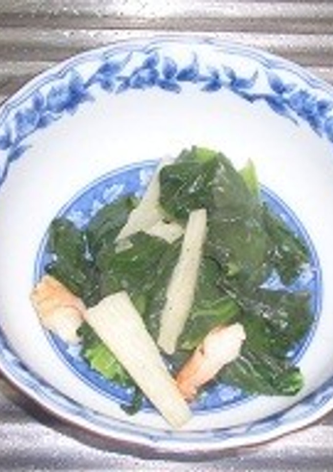小松菜とえびの炒め物-レシピのメイン写真