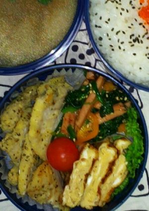 お弁当!メインはたらの香草焼き!-レシピのメイン写真