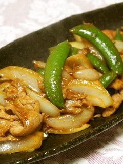 スナップえんどうと豚肉のコチュジャン炒め-レシピのメイン写真