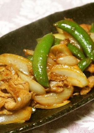 スナップえんどうと豚肉のコチュジャン炒め-レシピのメイン写真