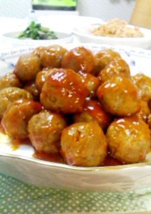 ふんわり◎ケチャップ甘酢の肉団子-レシピのメイン写真