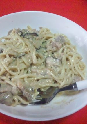クリームきのこパスタ-レシピのメイン写真