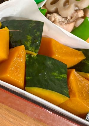 【おせち】レンチンかぼちゃの煮物-レシピのメイン写真
