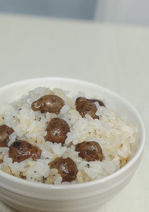 無洗米と発芽玄米とお餅入りのむかごごはん-レシピのメイン写真