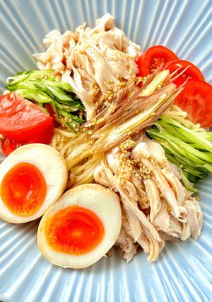 63℃,95℃「出汁しょうゆ」冷やし中華-レシピのメイン写真