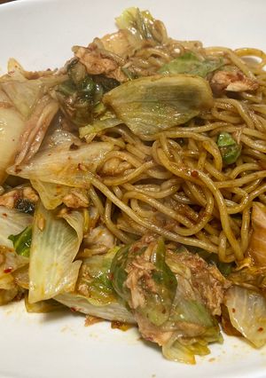 【糖尿病】ツナレタキムチ焼きそば-レシピのメイン写真