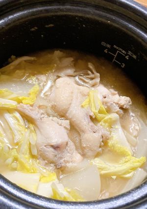 手羽元と白菜の豆乳煮込み-レシピのメイン写真
