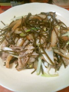 簡単☆昆布と豚肉の炒め物-レシピのメイン写真