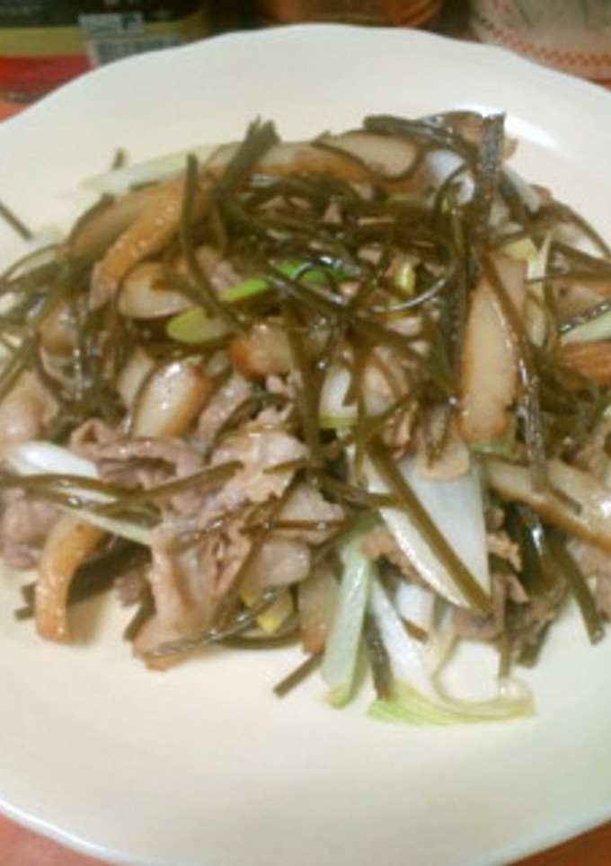簡単☆昆布と豚肉の炒め物-レシピのメイン写真