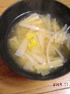 大根の皮のお味噌汁-レシピのメイン写真