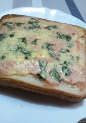 簡単朝ごはん♪めんたいしそトースト-レシピのメイン写真