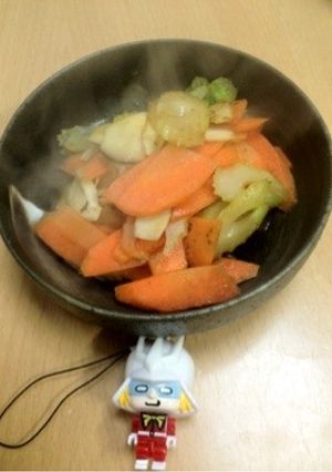 人参とセロリの酢醤油炒め-レシピのメイン写真