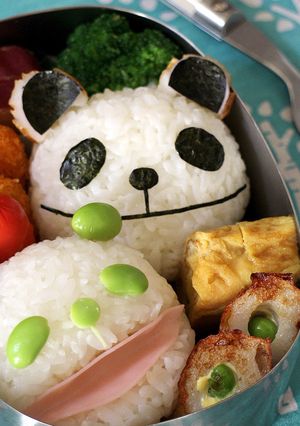 枝豆で簡単＊生茶パンダのキャラ弁-レシピのメイン写真