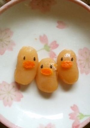 キャラ弁に☆簡単可愛い白花豆ひよこ♪-レシピのメイン写真