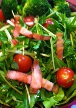 水菜とベーコンのゆず胡椒サラダ☆-レシピのメイン写真