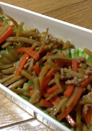 お弁当♡冷凍保存　甘辛きんぴらゴボウ-レシピのメイン写真