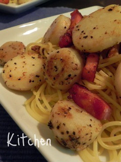里芋とベーコンのパスタ-レシピのメイン写真
