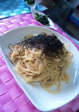 子供も食べれる納豆パスタ♪-レシピのメイン写真