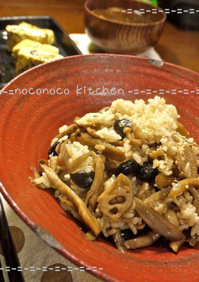 こっくり甘辛＊黒豆と根菜の混ぜご飯-レシピのメイン写真