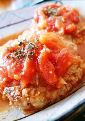 ♡豆腐ハンバーグのトマト煮込み♡-レシピのメイン写真