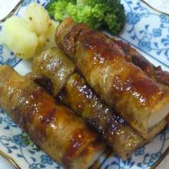 รูปของ 高野豆腐の豚肉巻き