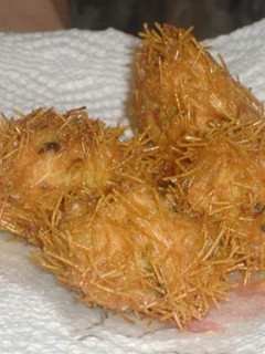 「いがぐり」みたいな鳥つくねの松葉揚げ-レシピのメイン写真