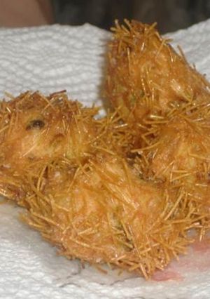 「いがぐり」みたいな鳥つくねの松葉揚げ-レシピのメイン写真