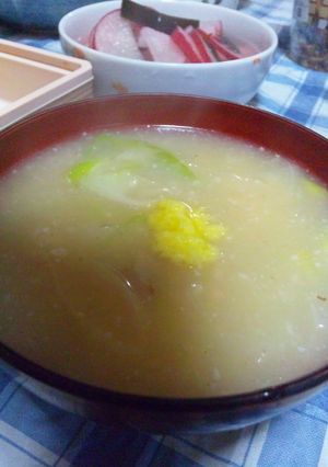 ポカポカ♪とろりミゾレ味噌汁☆-レシピのメイン写真