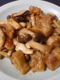 鶏もも肉ときのこの酢醤油炒め-レシピのメイン写真