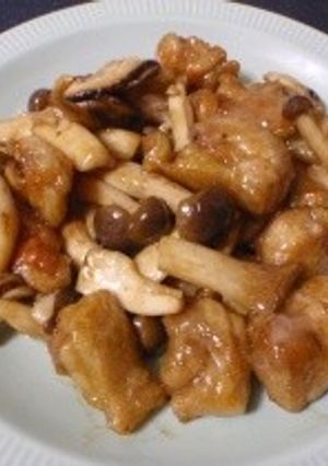鶏もも肉ときのこの酢醤油炒め-レシピのメイン写真