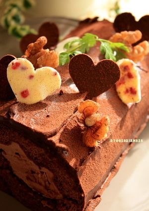 ★バレンタインチョコロールケーキ★-レシピのメイン写真