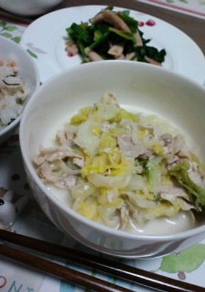 白菜と豚肉の簡単ミルク煮-レシピのメイン写真