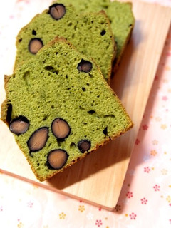 抹茶と黒豆のパウンドケーキ*-レシピのメイン写真