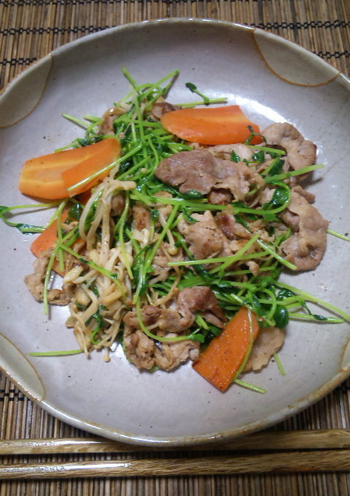 豆苗のシャキシャキ炒め-レシピのメイン写真