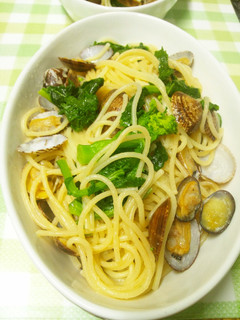 春よ来い♡菜の花とあさりのパスタ-レシピのメイン写真