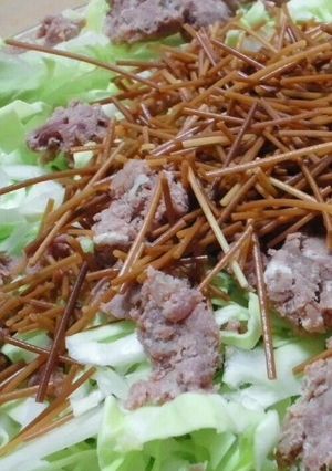 そうめんでパリパリ美味しいサラダ-レシピのメイン写真