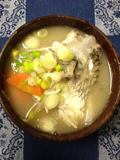 鯛の粗を使って贅沢お味噌汁-レシピのメイン写真