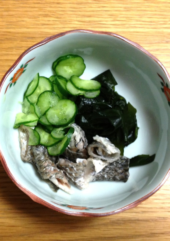 鯛の皮の酢の物-レシピのメイン写真