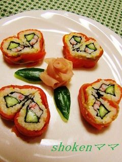 バレンタインに♪ハート寿司♡♡-レシピのメイン写真