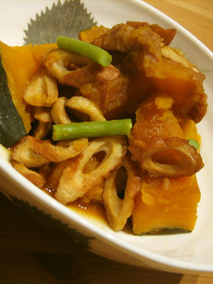 ほんのり梅香る❤かぼちゃの煮物-レシピのメイン写真