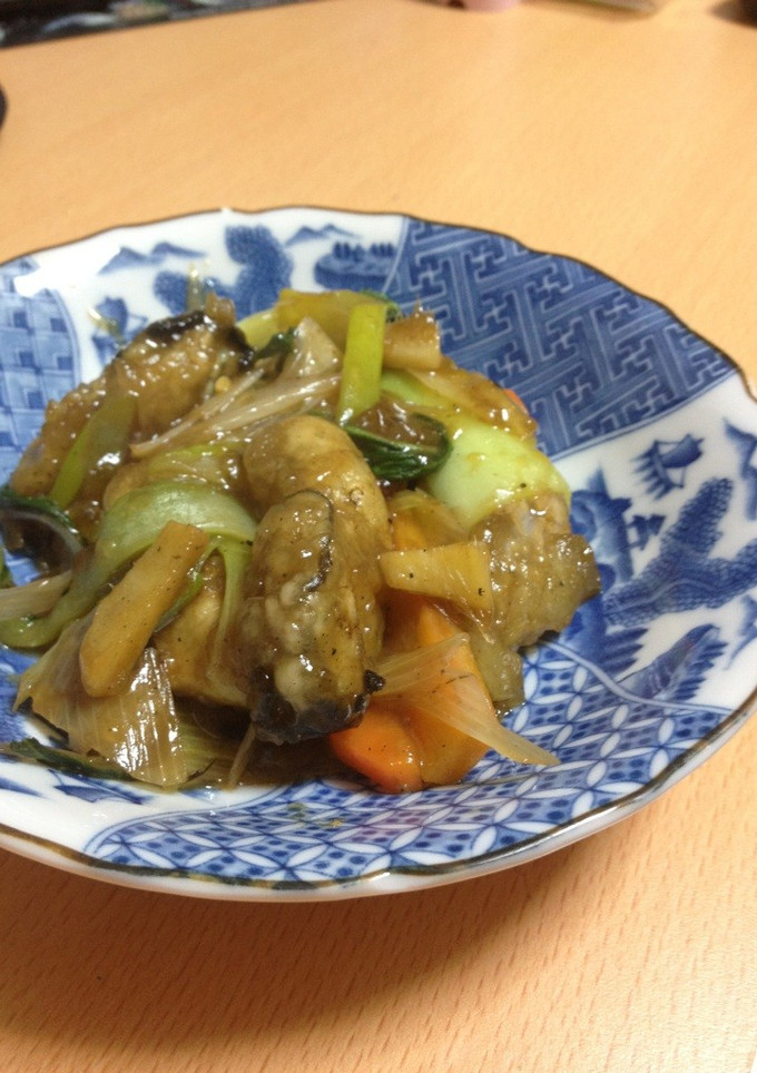 旬のカキとあまりもの野菜の炒め物-レシピのメイン写真