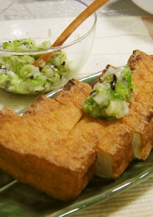 厚揚げ豆腐♪ねぎ塩昆布タレで-レシピのメイン写真