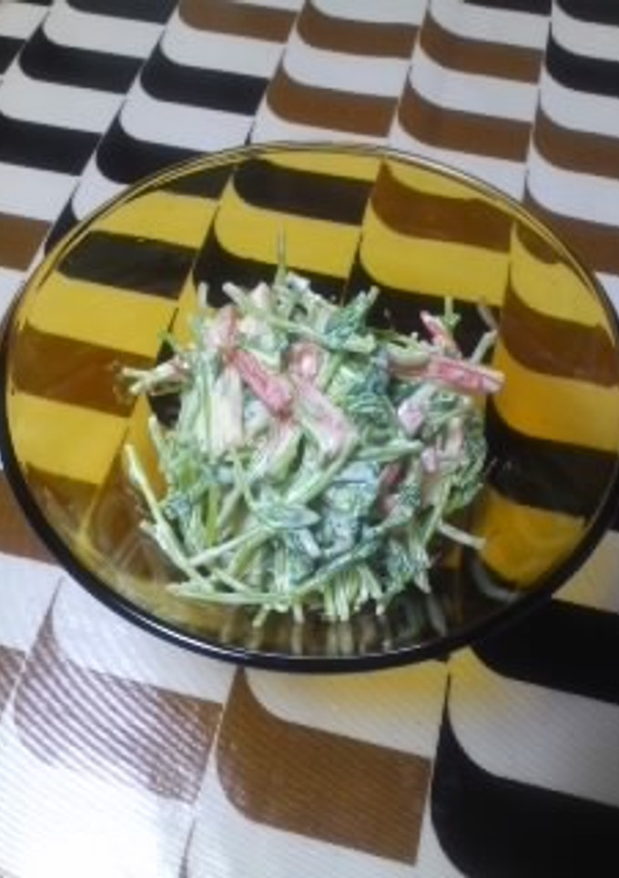 豆苗とかにカマのマヨ和え-レシピのメイン写真