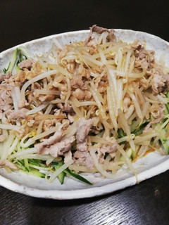 豚肉ときゅうりともやしの中華風炒め-レシピのメイン写真