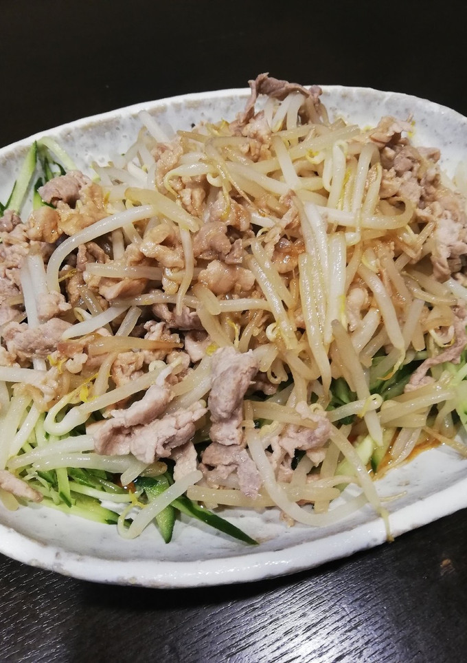 豚肉ときゅうりともやしの中華風炒め-レシピのメイン写真