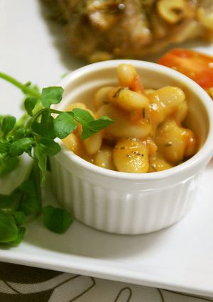 付け合せに♪白いんげん豆のハーブトマト煮-レシピのメイン写真