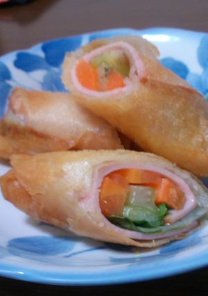 ハムとセロリの揚げ春巻-レシピのメイン写真
